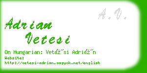 adrian vetesi business card